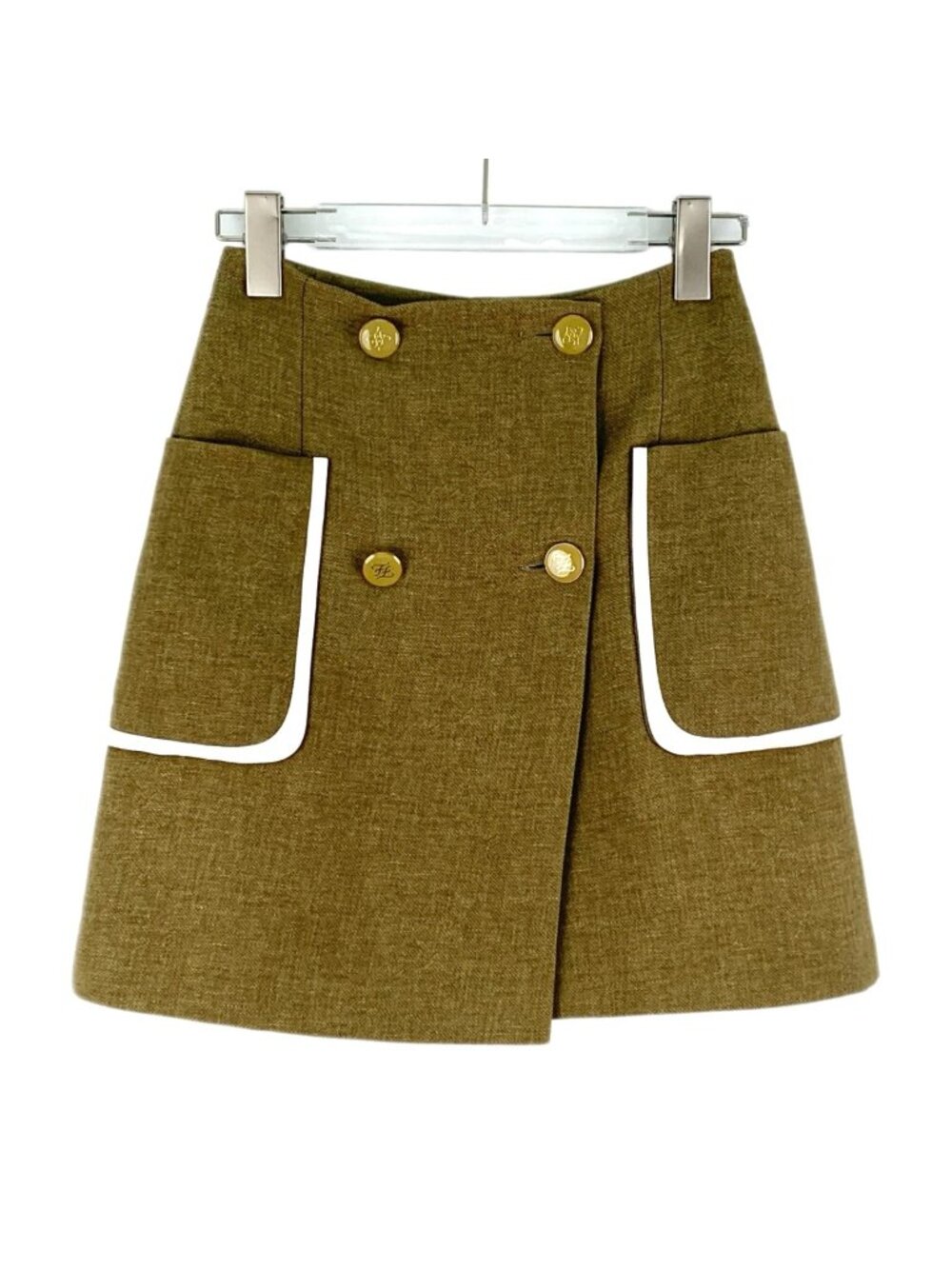 Fendi Brown Wool Mini Skirt